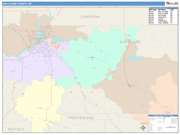 Eau Claire County Wall Map Color Cast Style